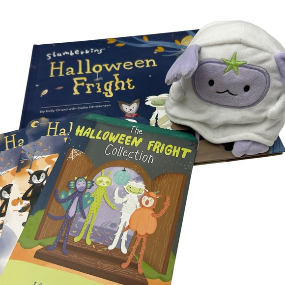 Slumberkins Mini Floof Purple Ghost Plush Halloween Special Edition Stuffed Book - Picture 1 of 4